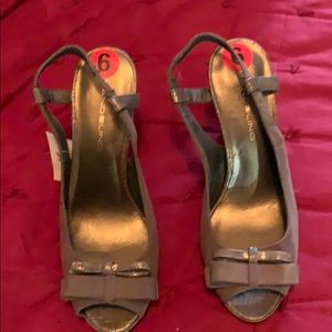 Open toe sling back. Never worn